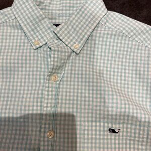 Vineyard Vines Blue Checkered Button Down Shirt - size M
